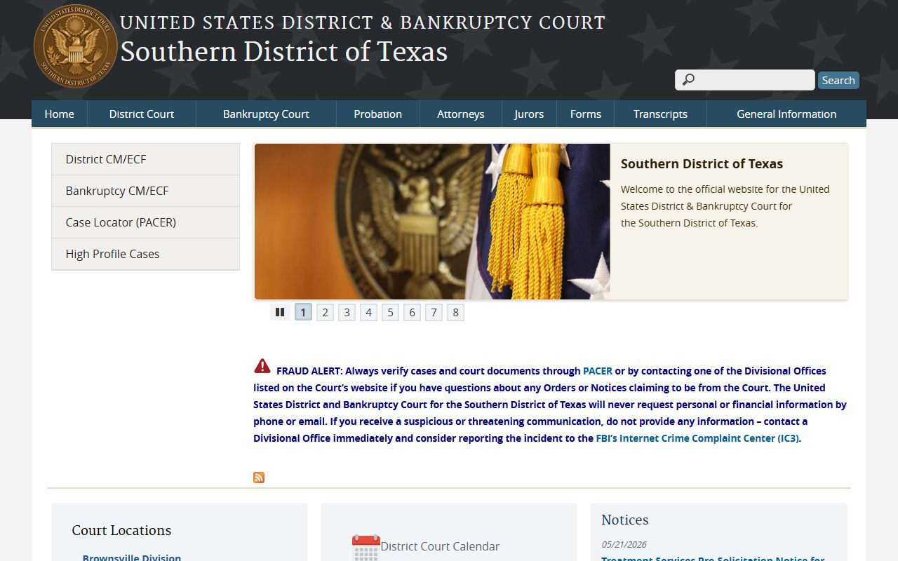 U.S. District Court Southern District of Texas for Fort Bend County federal records